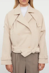 TRENDYOLMİLLA Mink Soft textured Seasonal Short Oversized Bowl Jacket Overcoat - Image 3