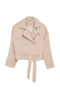 TRENDYOLMİLLA Mink Soft textured Seasonal Short Oversized Bowl Jacket Overcoat - Image 6