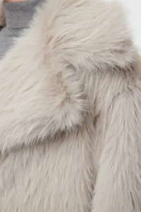 TRENDYOLMİLLA Mink Oversized Pattern LONG Fur Overcoat - Image 11