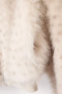 TRENDYOLMİLLA Multicolored Bambi Patterned Regular Pattern Tyre Detailed Bomber Jacket Fur Coat - Image 6