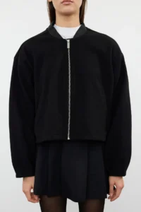 TRENDYOLMİLLA Black Oversized Bowl Bomber Jacket Jacket Coat - Image 3