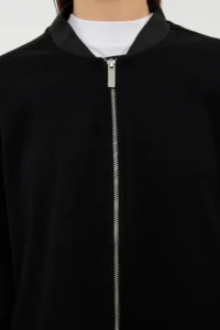 TRENDYOLMİLLA Black Oversized Bowl Bomber Jacket Jacket Coat - Image 4