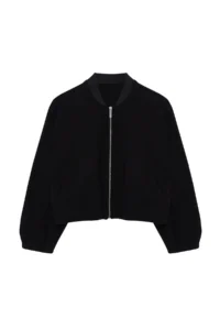 TRENDYOLMİLLA Black Oversized Bowl Bomber Jacket Jacket Coat - Image 8