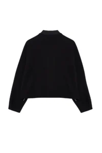 TRENDYOLMİLLA Black Oversized Bowl Bomber Jacket Jacket Coat - Image 9