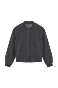 TRENDYOLMİLLA Anthracite Bowl Bomber Jacket Jacket Coat - Image 7