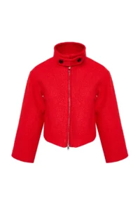 TRENDYOLMİLLA Pomegranate Blossom Collar Detailed Buklet Thin Jacket Coat - Image 5