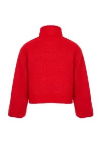 TRENDYOLMİLLA Pomegranate Blossom Collar Detailed Buklet Thin Jacket Coat - Image 6
