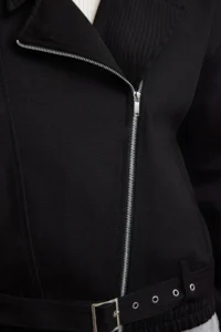 TRENDYOLMİLLA Black Oversized Arched  Coat - Image 4