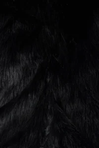 TRENDYOLMİLLA Black Oversized Pattern Fur Coat - Image 7