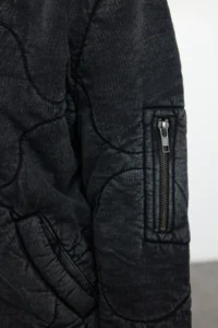 TRENDYOLMİLLA Anthracite Oversized Pattern Washable Cotton Quilted Puffer Jacket Coat - Image 5