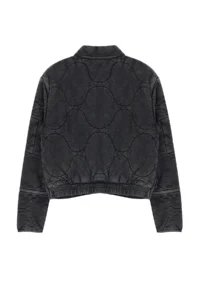 TRENDYOLMİLLA Anthracite Oversized Pattern Washable Cotton Quilted Puffer Jacket Coat - Image 7