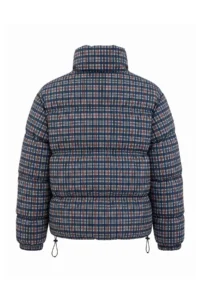 TRENDYOLMİLLA NAVY BLUE Plaid Patterned Oversized Pattern Puffer Jacket Coat - Image 9