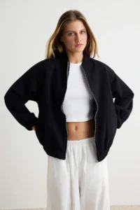 TRENDYOLMİLLA Black-Ecru 2 Sets Paket Knitting Cardigan/Sweatshirt - Image 5