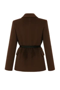 TRENDYOLMİLLA Brown Arched Hairy Bowl Regular/Normal Pattern Blazer Blazer Jacket - Image 13