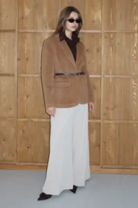 TRENDYOLMİLLA Beige Arched Hairy Bowl Regular/Normal Pattern Blazer Blazer Jacket - Image 6
