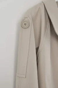 TRENDYOLMİLLA Stone Double breasted Kapama Oversized Plus Size Short Trench Coat - Image 6