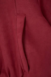 TRENDYOLMİLLA Red Regular Pattern Suede Bomber Jacket Jacket Coat - Image 11