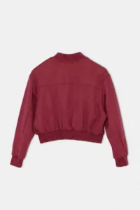 TRENDYOLMİLLA Red Regular Pattern Suede Bomber Jacket Jacket Coat - Image 12