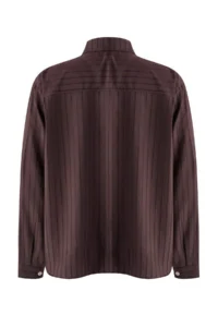 TRENDYOLMİLLA Brown Striped Oversized Weaving Shirt - Image 11