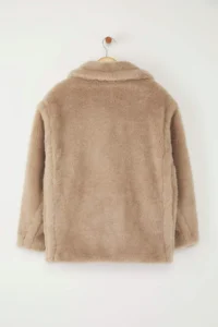 TRENDYOLMİLLA Mink FURRY Double breasted Oversized Short Plush Overcoat - Image 8