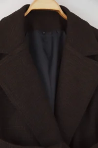 TRENDYOLMİLLA Multicolored Crowbar LONG Mono Closure Oversized Bowl Overcoat - Image 9