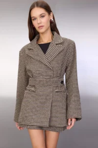 TRENDYOLMİLLA Multicolored Adjustable Belted Regular Midi Overcoat