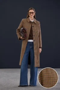 TRENDYOLMİLLA Trendyol Studio Beige Crowbar Mono Closure Regular LONG Bowl Overcoat