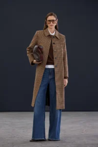 TRENDYOLMİLLA Trendyol Studio Beige Crowbar Mono Closure Regular LONG Bowl Overcoat - Image 2