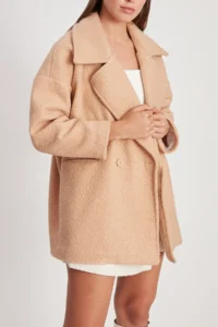 TRENDYOLMİLLA Mink Buklet Double breasted Oversized Midi Overcoat - Image 8