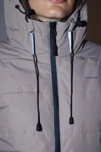 TRENDYOLMİLLA Beige Regular Pattern Hooded Water Repellent Puffer Jacket Coat - Image 5