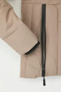 TRENDYOLMİLLA Beige Regular Pattern Hooded Water Repellent Puffer Jacket Coat - Image 9