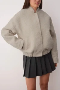 TRENDYOLMİLLA Ecru Regular Buklet Thin Jacket Coat - Image 4