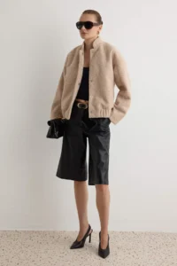 TRENDYOLMİLLA Light BEIGE Regular Buklet Thin Jacket Coat - Image 2