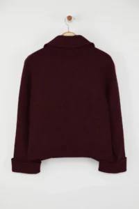 TRENDYOLMİLLA Burgundy Regular  Coat - Image 7
