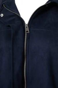 TRENDYOLMİLLA NAVY BLUE Oversized Pattern Suede Bomber Jacket Thin Jacket Coat - Image 8