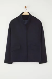 TRENDYOLMİLLA TRENDYOLMiLLA Wardrobe Essentials NAVY BLUE Regular Pattern Bowl Bomber Jacket Thin Jacket Coat - Image 5