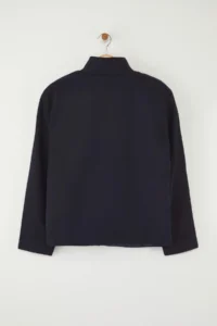 TRENDYOLMİLLA TRENDYOLMiLLA Wardrobe Essentials NAVY BLUE Regular Pattern Bowl Bomber Jacket Thin Jacket Coat - Image 7