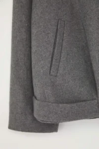 TRENDYOLMİLLA Anthracite Oversized Pattern Bowl Thin Jacket Coat - Image 6