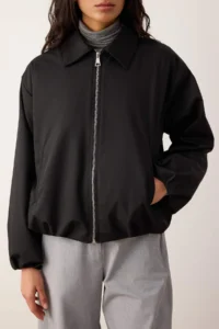 TRENDYOLMİLLA Regular Pattern Zippered Bomber Jacket Thin Jacket Coat - Image 3