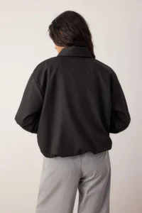TRENDYOLMİLLA Regular Pattern Zippered Bomber Jacket Thin Jacket Coat - Image 4
