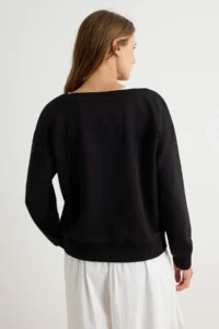 TRENDYOLMİLLA Black 2 Sets Low Shoulder Knitting Sweatshirt - Image 5