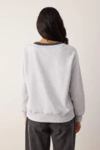 TRENDYOLMİLLA Teen Kar Melange 2 Sets Low Shoulder Knitting Sweatshirt - Image 3