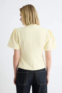 TRENDYOLMİLLA Yellow Fitted Short Sleeve Blazer Jacket - Image 6