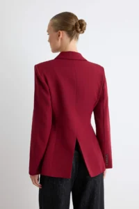 TRENDYOLMİLLA Burgundy Fitted slit Blazer Jacket - Image 4