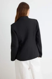 TRENDYOLMİLLA DARK anthracite Asymmetric Kapama Blazer Jacket - Image 4