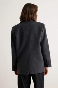 TRENDYOLMİLLA DARK anthracite Oversized Blazer Jacket - Image 4