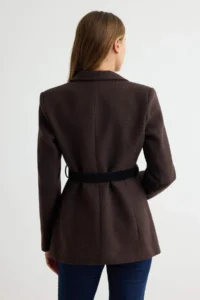 TRENDYOLMİLLA Dark Brown Blazer Jacket - Image 4