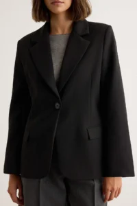 TRENDYOLMİLLA Black Oversized Blazer Jacket - Image 3