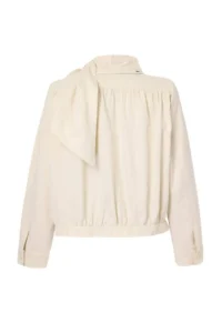 TRENDYOLMİLLA Beige Oversized Shawl Collar Mono Closure Plus Size Short Trench Coat - Image 6