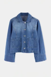 TRENDYOLMİLLA BLUE Shirt Collar Wide Sleeve Regular DENIM Jacket - Image 10